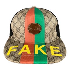 GUCCI Tan Black Monogram Polyester Blend Hats