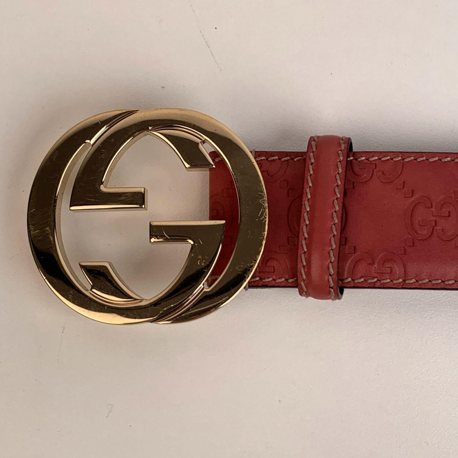 Women's or Men's Gucci Tan Guccissima Monogram Leather Belt GG Buckle Size 95/38