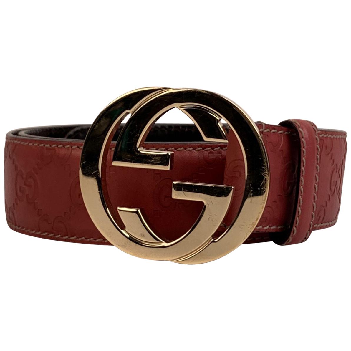 Gucci Tan Guccissima Monogram Leather Belt GG Buckle Size 95/38