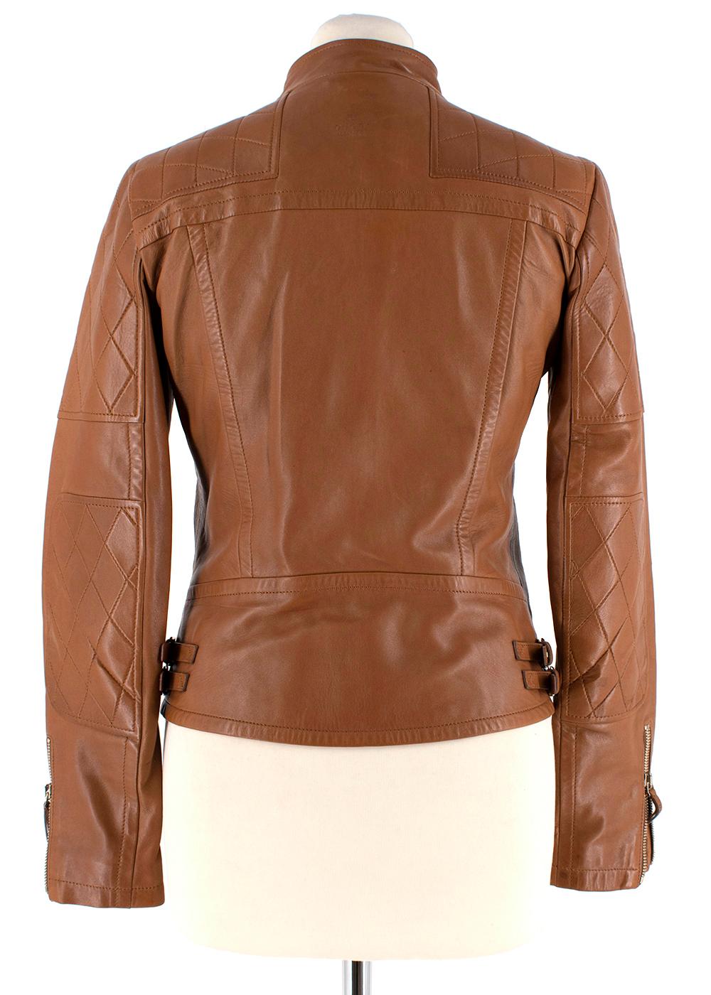 gucci brown leather jacket