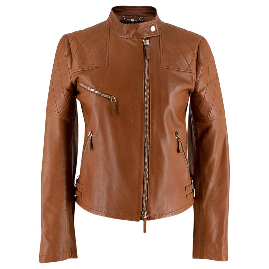 tan gucci jacket