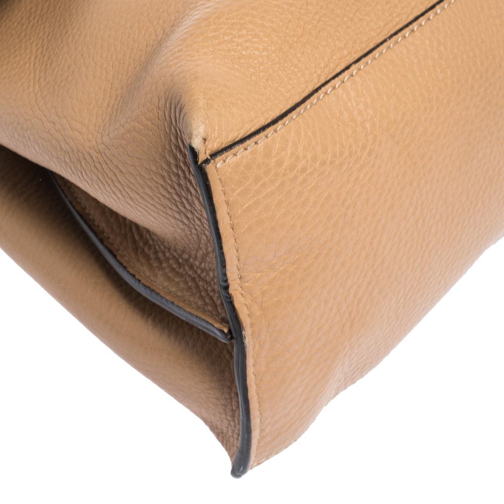 Gucci Tan Leather Medium Bamboo Daily Top Handle Bag 4
