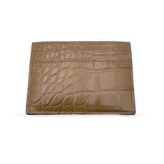 Gucci Tan Leather Zumi Horsebit Credit Card Case Holder Wallet