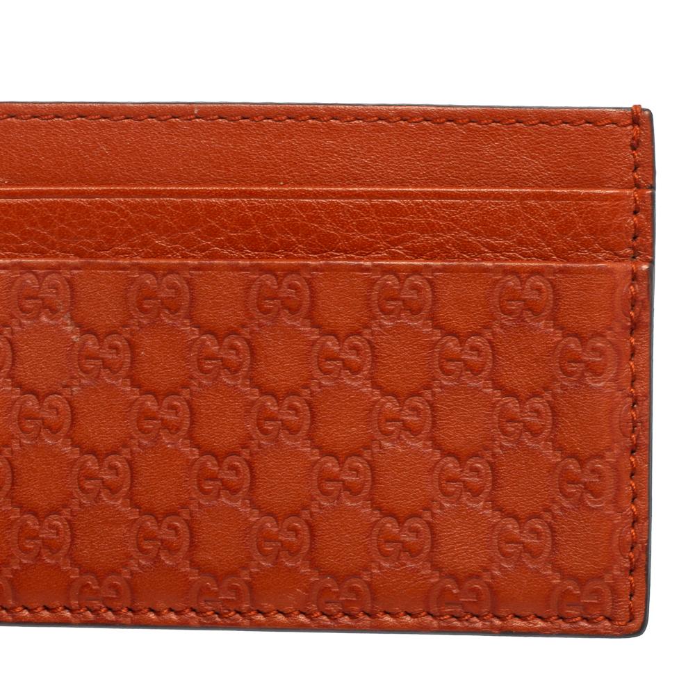 Gucci Tan Microguccissima Leather Card Case 2