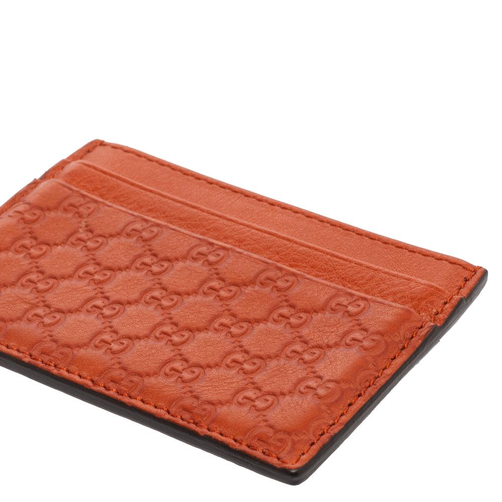 Women's Gucci Tan Microguccissima Leather Card Case