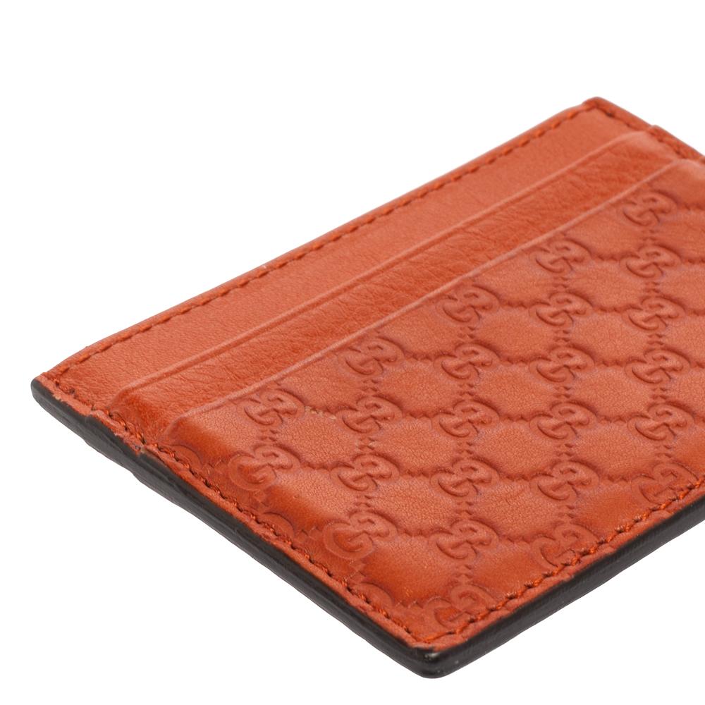 Gucci Tan Microguccissima Leather Card Case 1