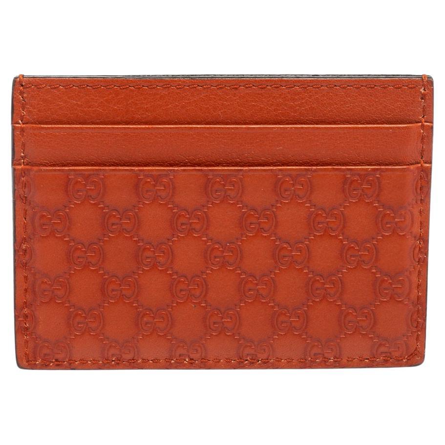 Gucci Tan Microguccissima Leather Card Case