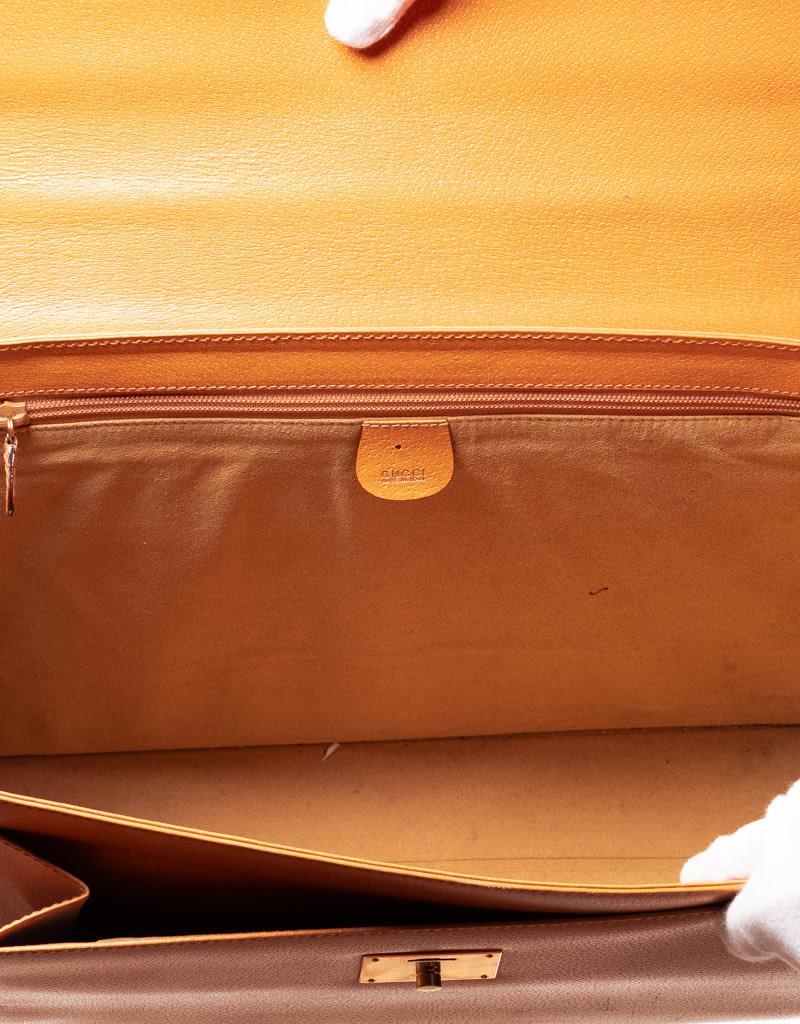 Women's or Men's Gucci Tan Portfolio Large Briefcase Bag
