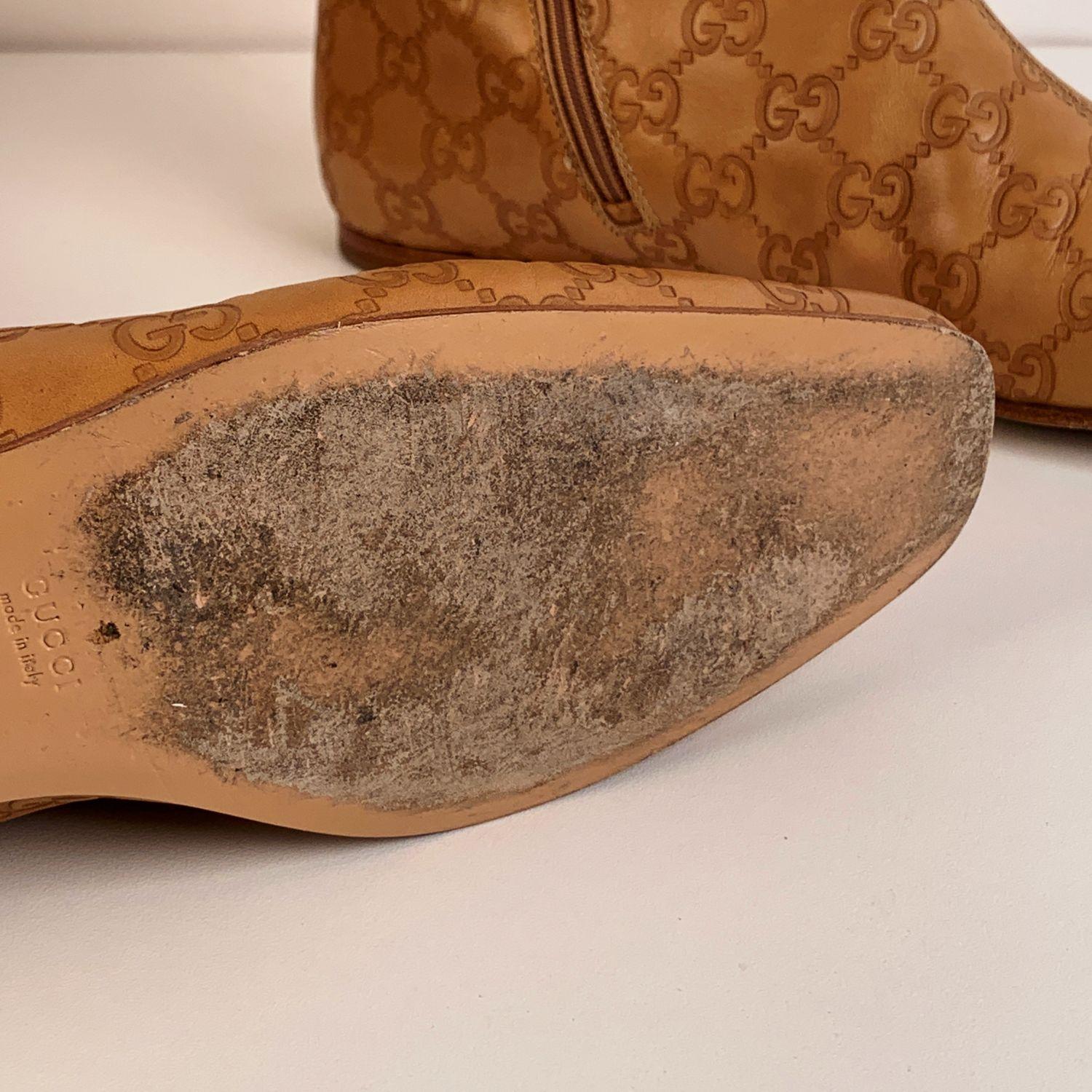 Botas planas Gucci Tan Whisky Guccissima Piel Britt Talla 39 C 5