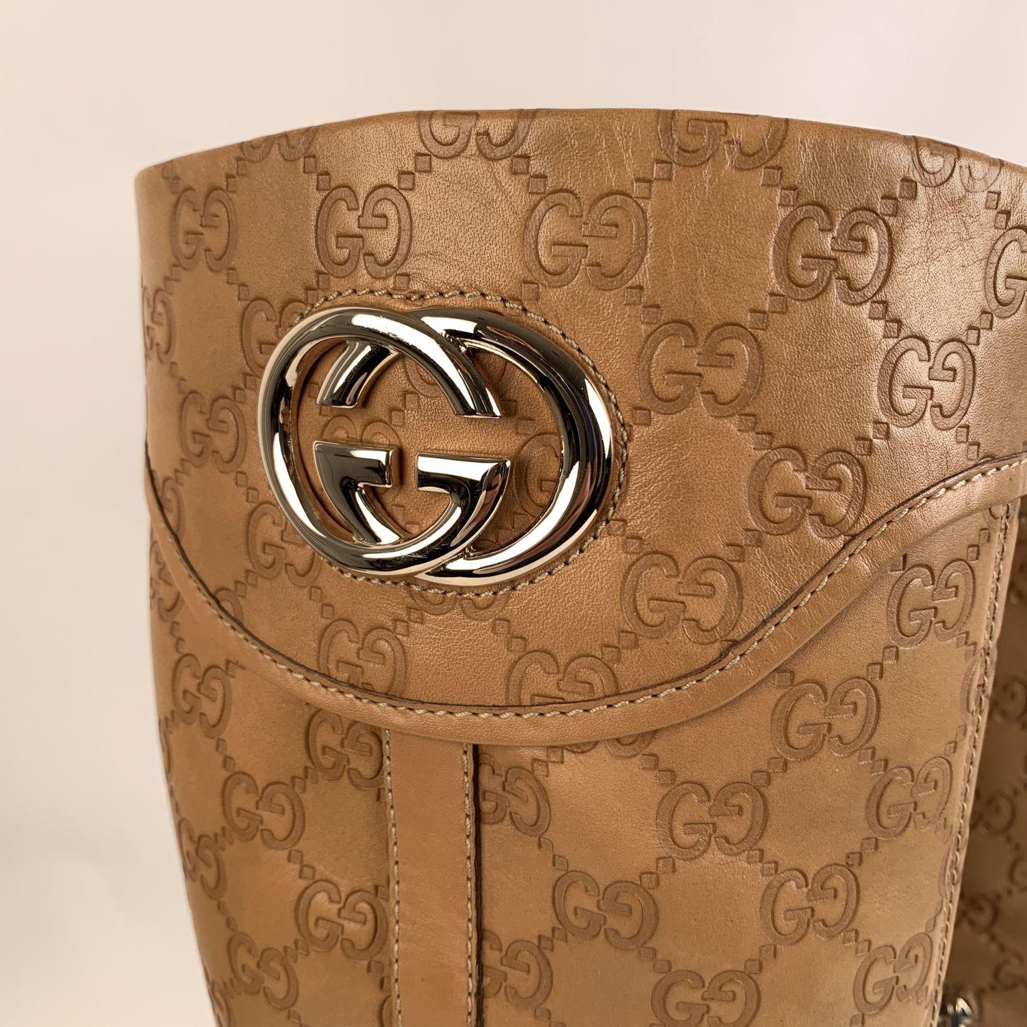 Botas planas Gucci Tan Whisky Guccissima Piel Britt Talla 39 C 1