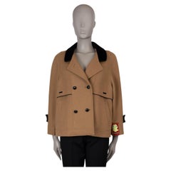 Gucci Giacca Peacoat in lana 2022 RABBIT VELVET TRIM 36 XS