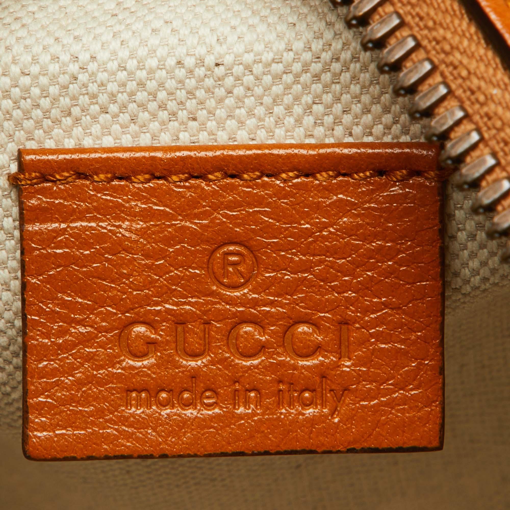 Gucci Tangerine Leather Piuma Lux Energy Tifosa Bag For Sale 7