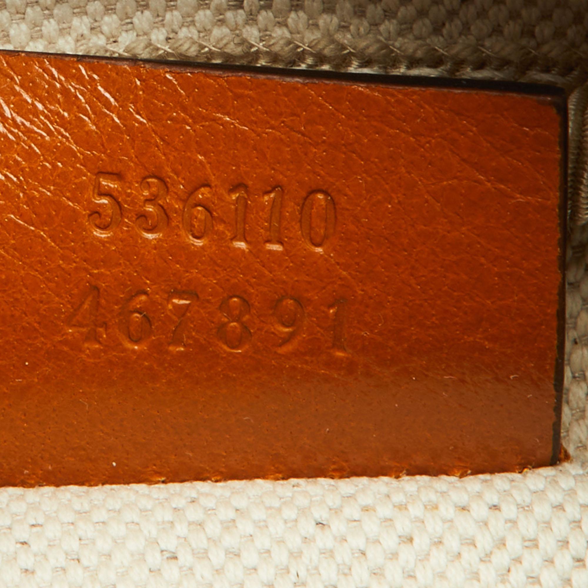 Gucci Tangerine Leather Piuma Lux Energy Tifosa Bag For Sale 8