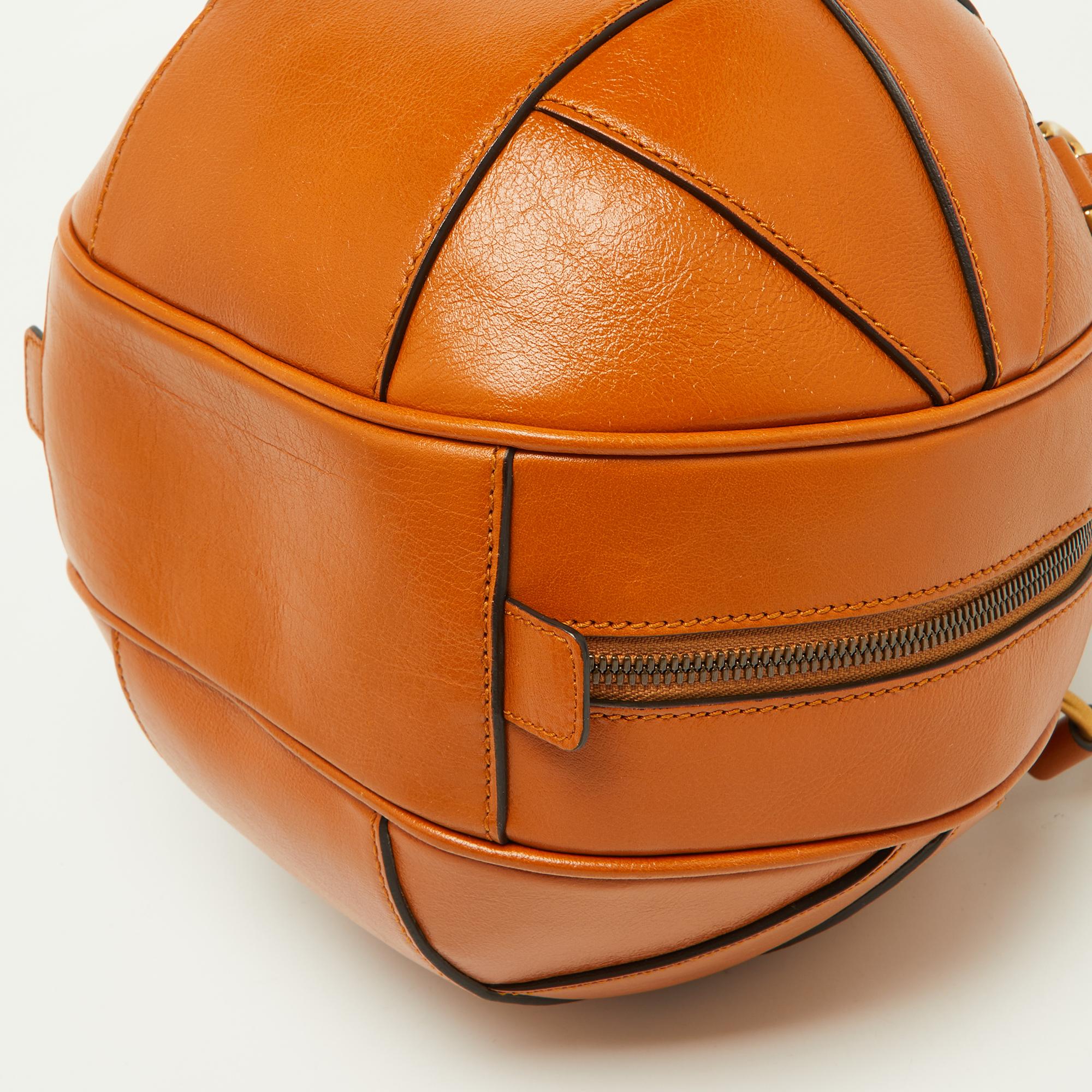 Women's Gucci Tangerine Leather Piuma Lux Energy Tifosa Bag For Sale