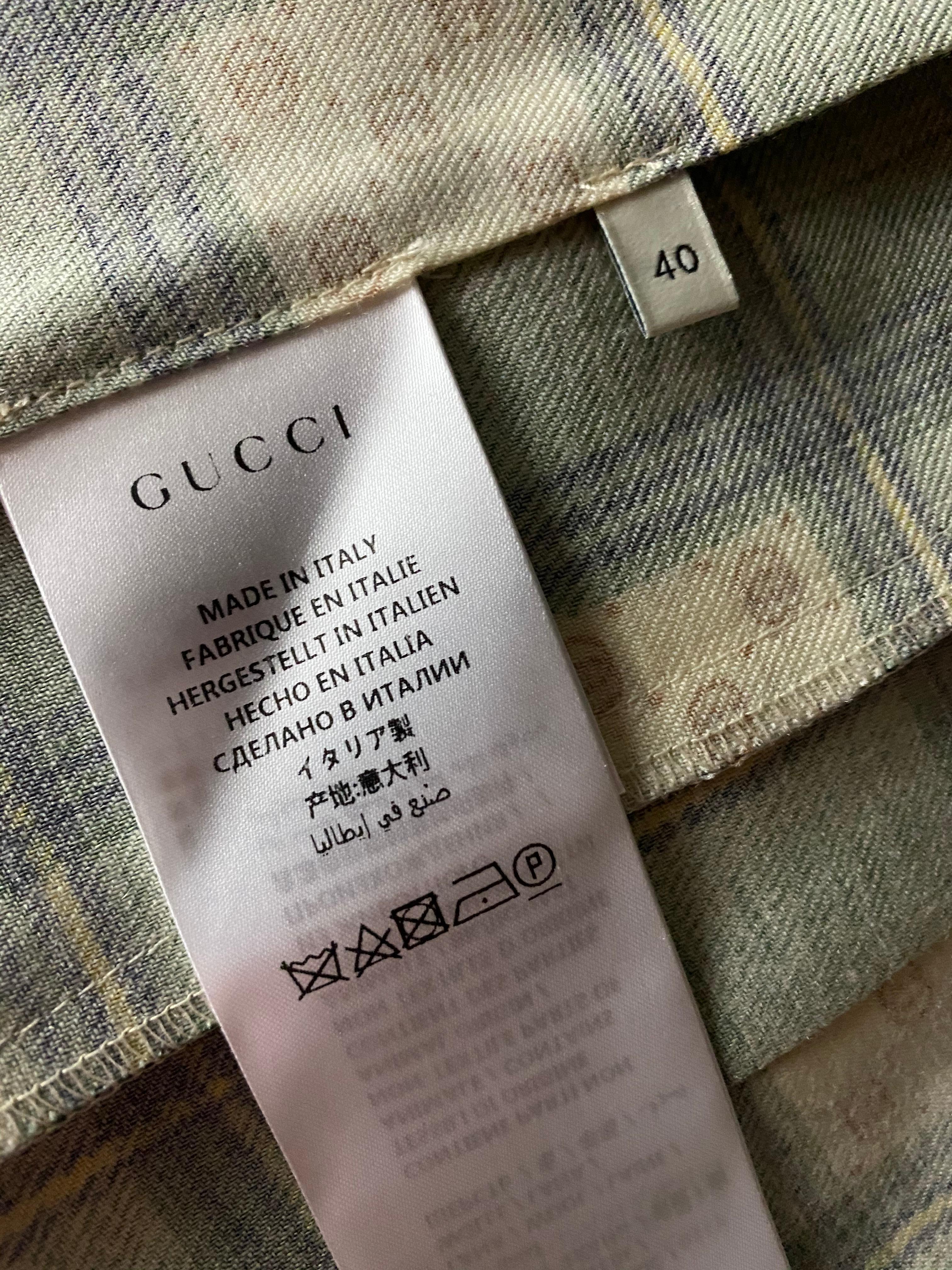 Women's Gucci Tartan Check Pleated Wool Maxi Skirt, Size 40