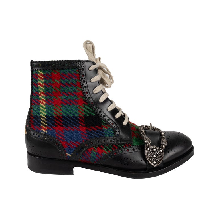 Gucci Bottines en tartan Queercore Brogue années 10 En vente