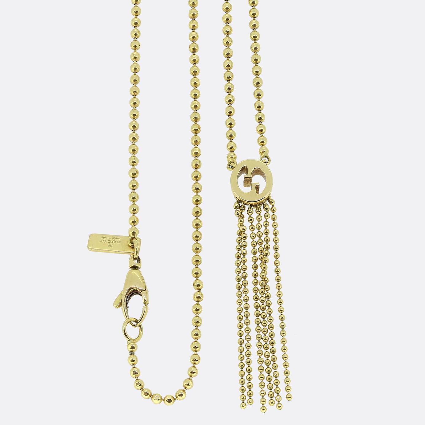Women's or Men's Gucci Tassel Necklace For Sale
