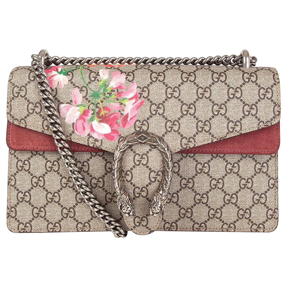 GUCCI taupe GG Supreme canvas DIONYSUS SMALL GG BLOOMS Shoulder Bag at  1stDibs | gucci dionysus small gg blooms shoulder bag