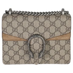 Gucci Taupe GG Supreme Canvas Mini Dionysus Shoulder Bag