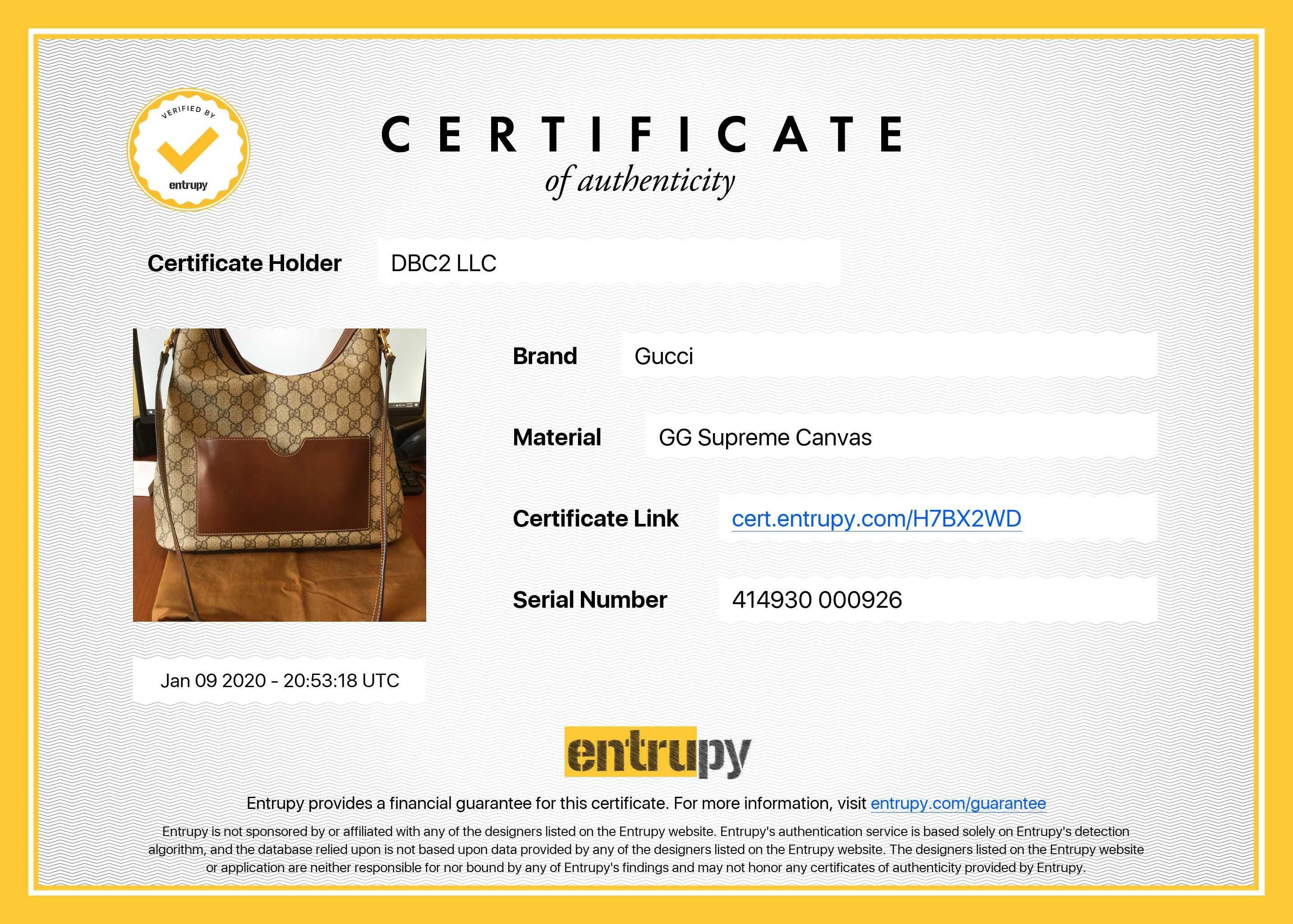 Borsa Hobo Gucci Taupe GG Supreme in vendita 5