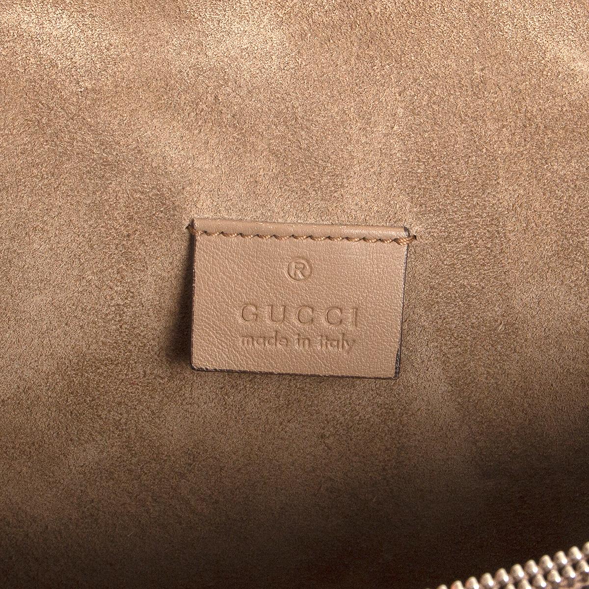 GUCCI taupe suede GG Supreme canvas DIONYSUS MEDIUM Shoulder Bag In Excellent Condition In Zürich, CH