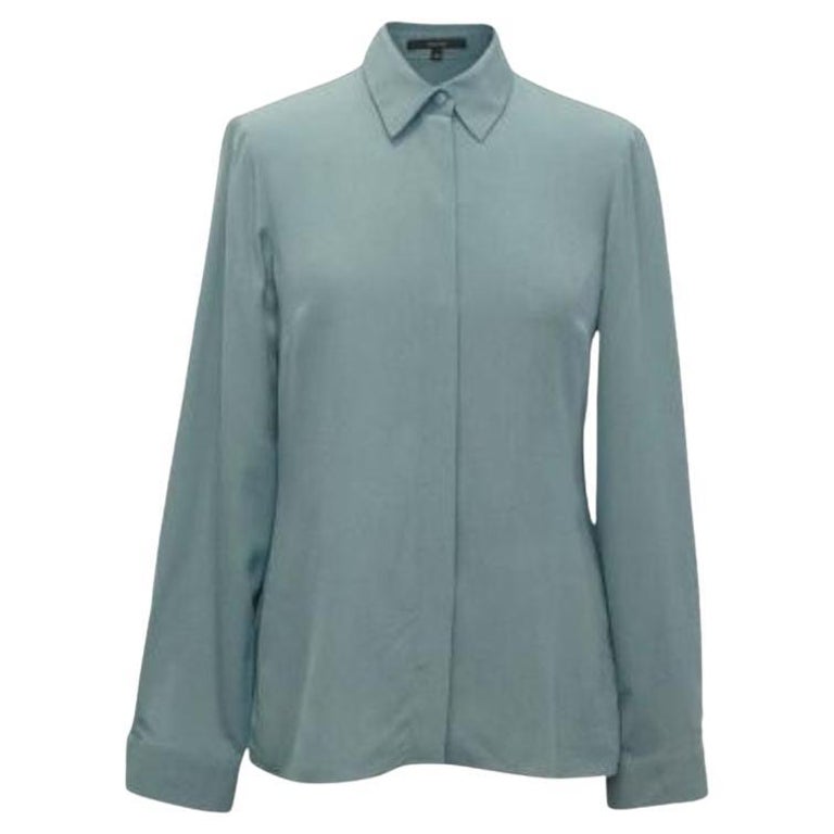 Gucci Teal Blouse For Sale at 1stDibs