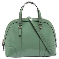 Gucci Teal Green Patent Leather Nice Dome Bag