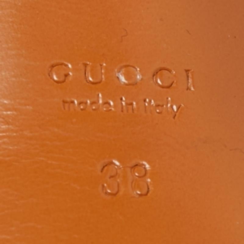  Flaunt elegance and style with this pair of leather pumps. Gucci has made these T-strap betty pumps with platforms and 12cm heels. This classy teal pair is suitable for work, parties, or even day events.