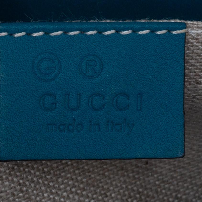 Gucci Teal Microguccissima Leather Medium Emily Chain Shoulder Bag 1