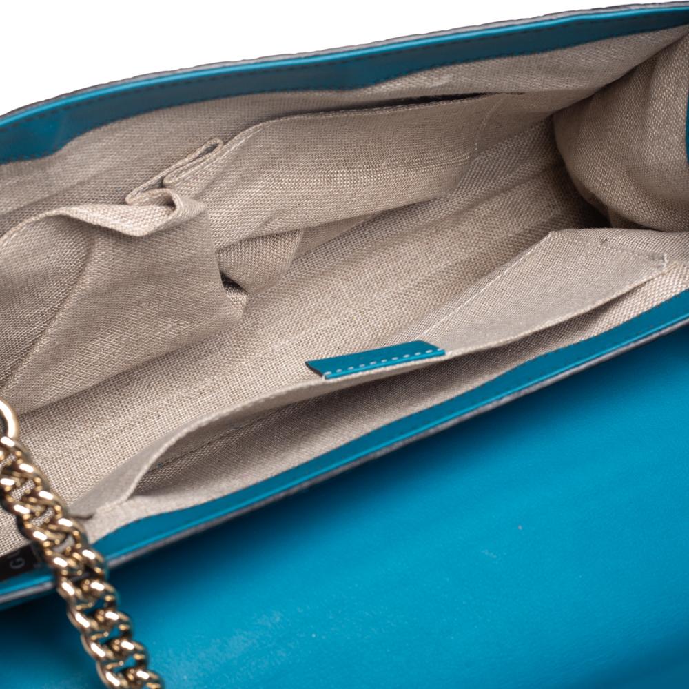 Gucci Teal Microguccissima Leather Medium Emily Chain Shoulder Bag 2