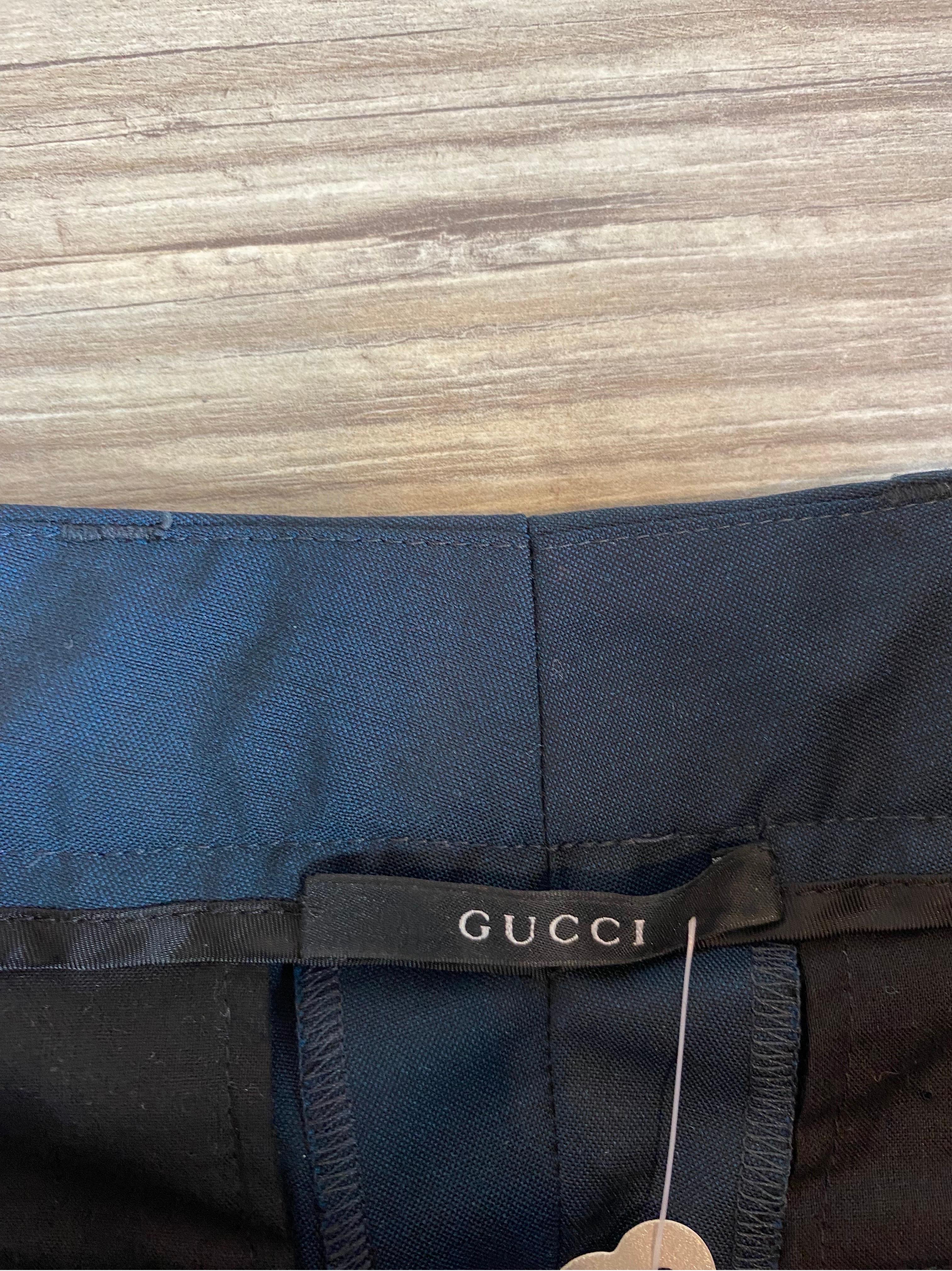 Gucci teal trousers In Excellent Condition In Carnate, IT
