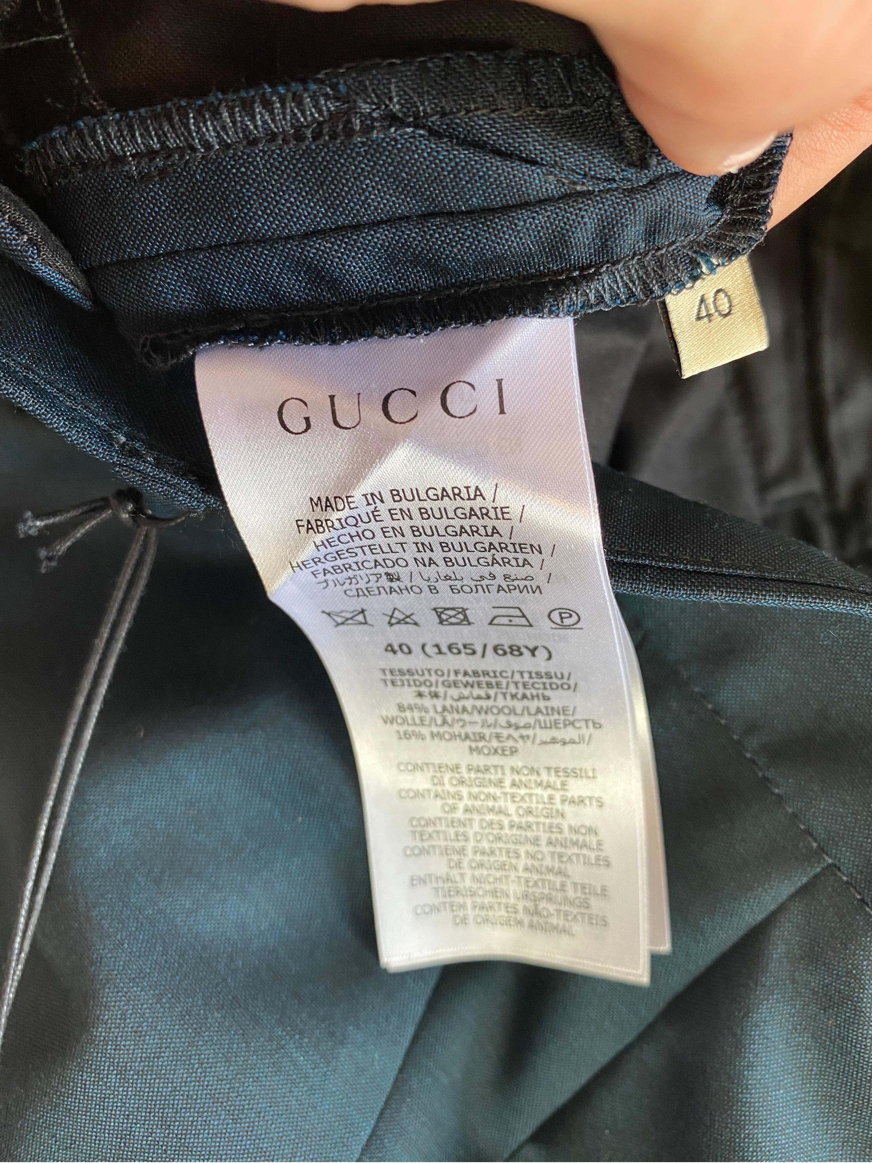 Gucci teal trousers 3