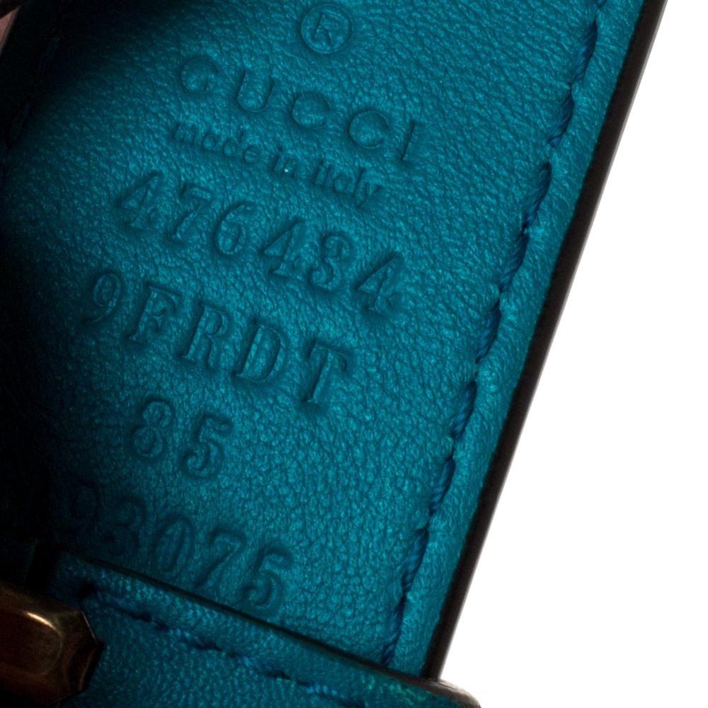 Gucci Teal Velvet GG Marmont Belt Bag 4