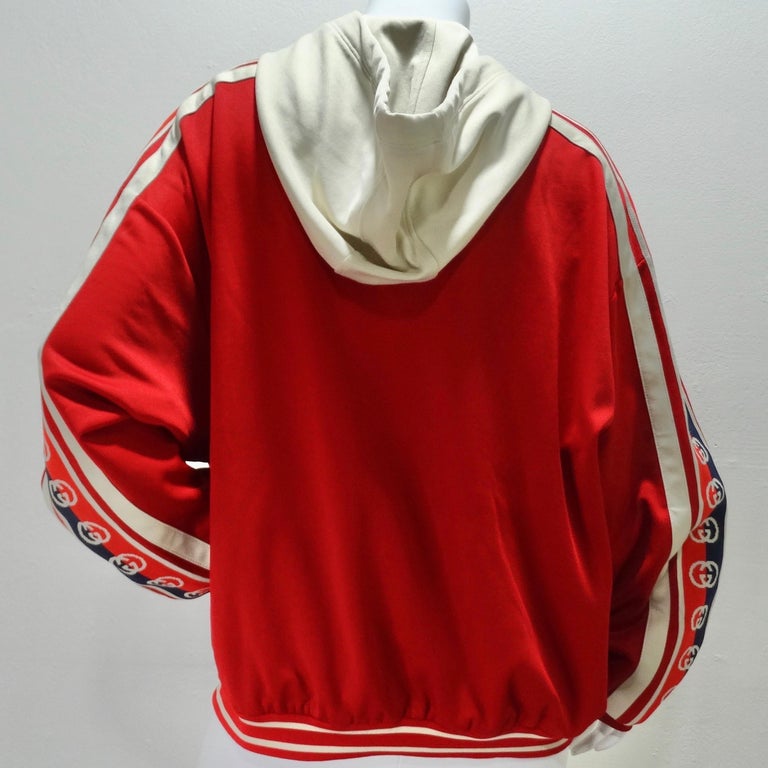 Gucci Technical Jersey Bomber Interlocking 'G' Hooded Jacket For Sale ...