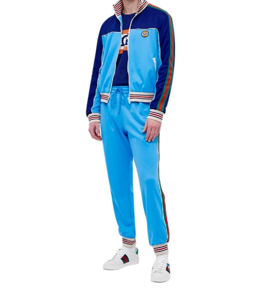 Men's Gucci Technical Jersey Web Stripe Track Bottoms