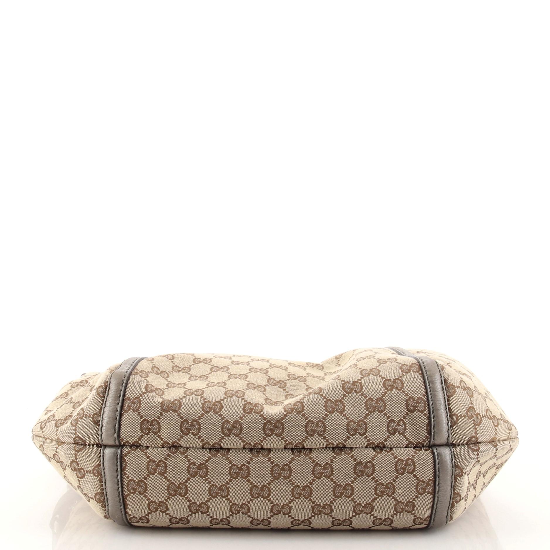 Gucci Techno Horsebit Hobo GG Segeltuch Medium für Damen oder Herren