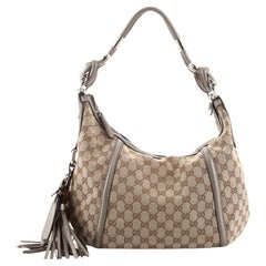 Gucci Techno Horsebit Hobo GG Segeltuch Medium