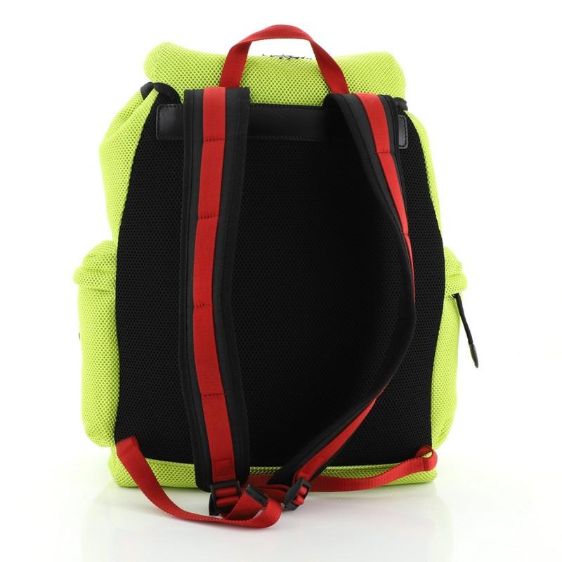 gucci backpack black with green and red straps