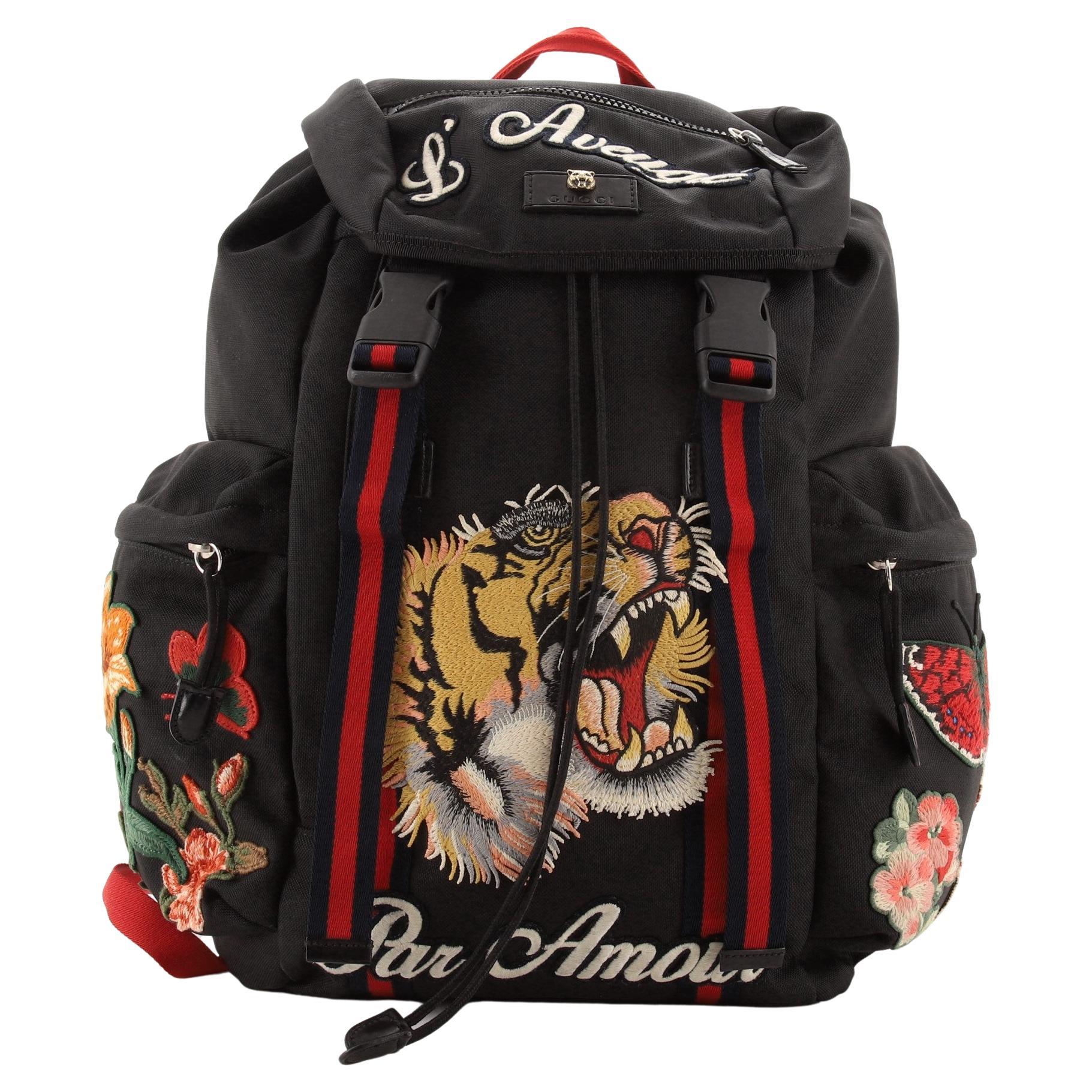 Gucci Techpack Backpack Embroidered Techno Canvas at 1stDibs