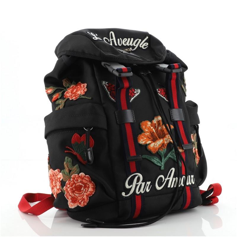 gucci embroidered backpack