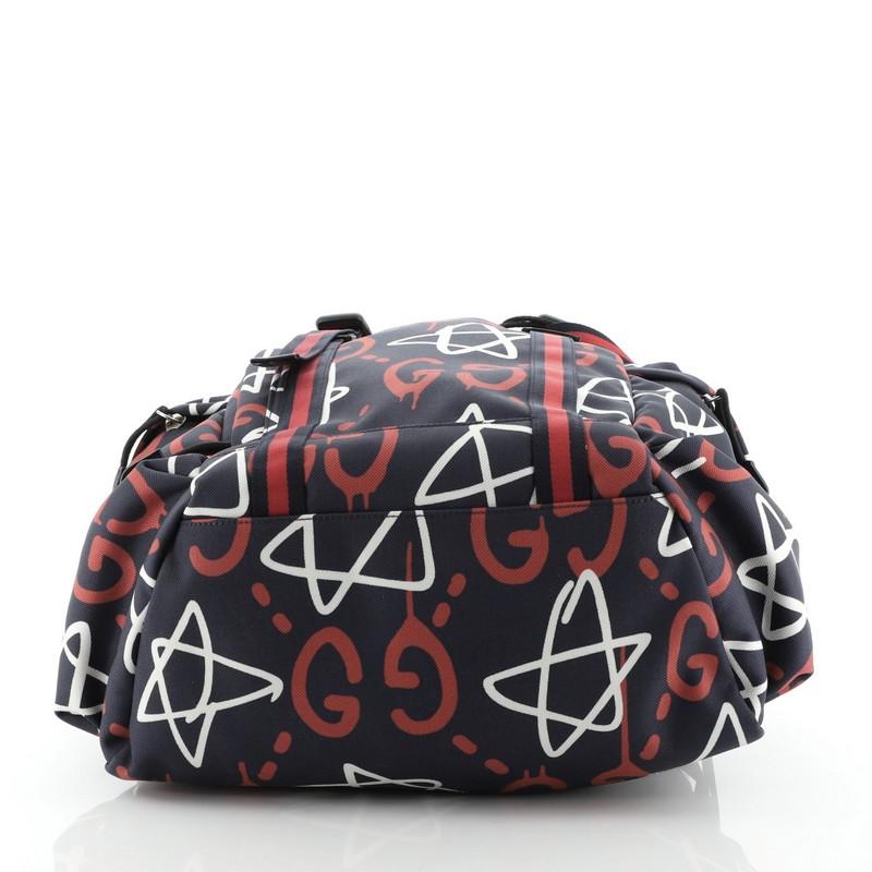 Gucci Techpack Backpack GucciGhost Print Canvas In Good Condition In NY, NY