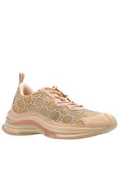 Gucci Tela GG Crystal Mesh Runner Sneakers 38