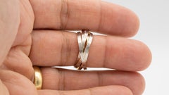 Gucci Textured 18 Karat Two-Tone Rolling Ring