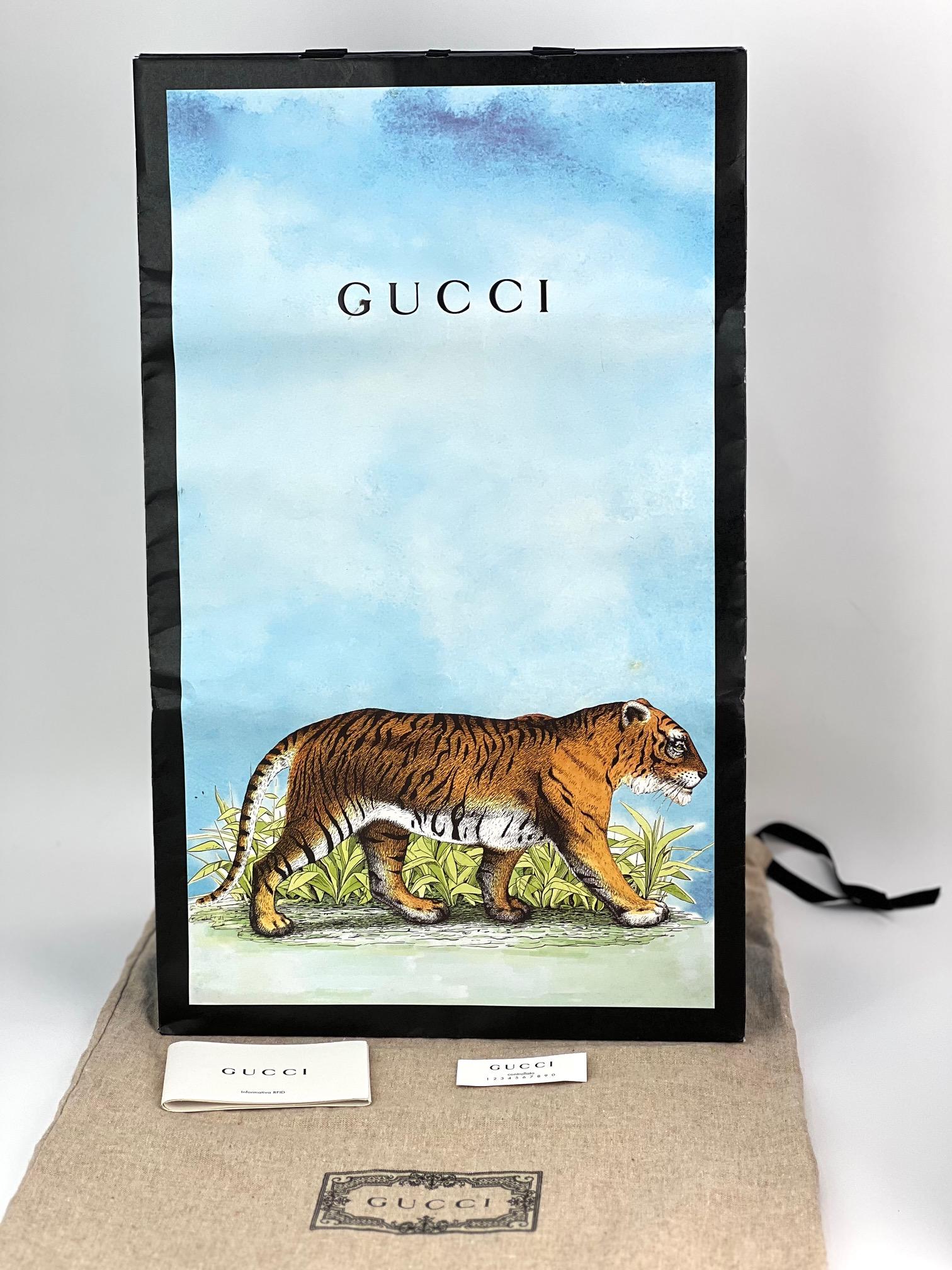 Women's Gucci Textured Calfskin Horsebit 1955  Black Multicolor Shoulder Bag For Sale