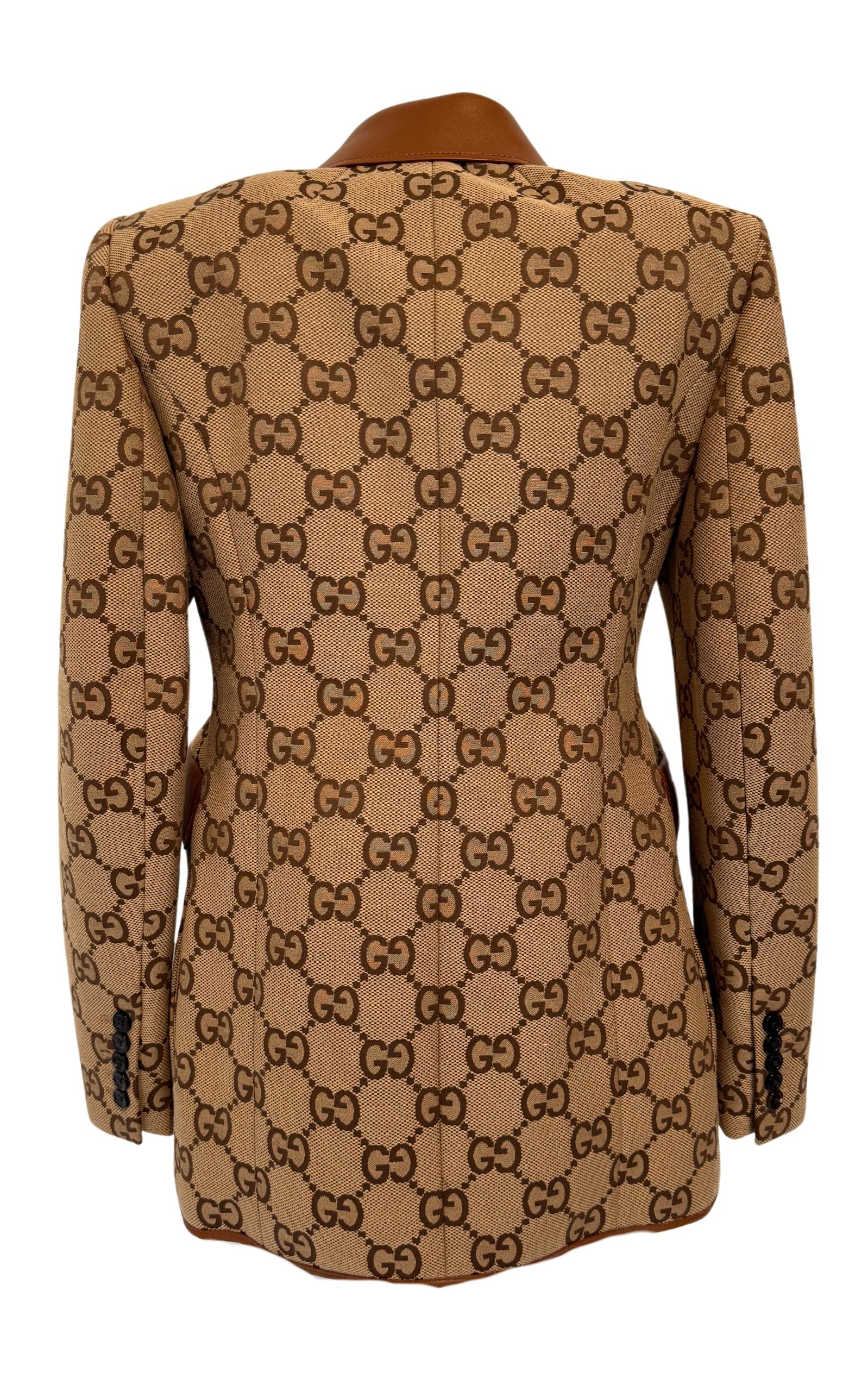 Marron Gucci The Hacker Project Maxi GG Veste sablier IT 44 en vente