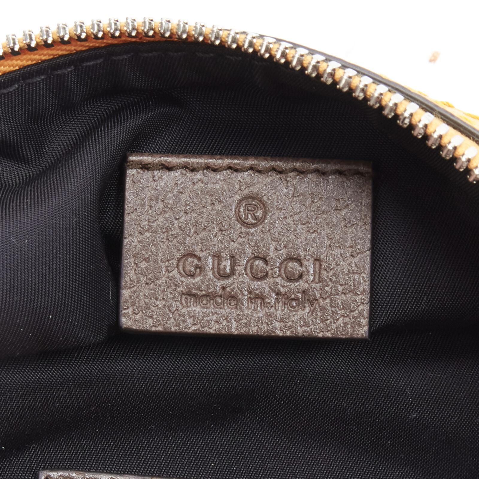 GUCCI The North Face black white monogram yellow zip belted waist bag For Sale 4