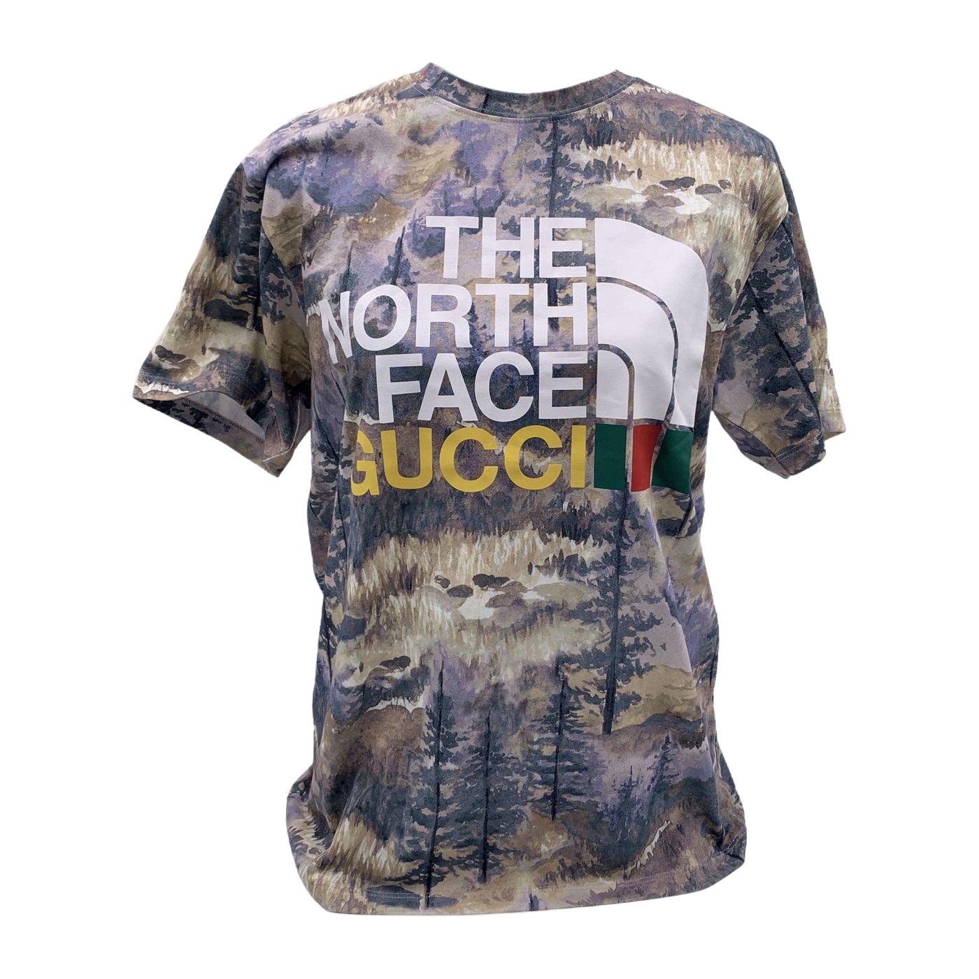 Gucci The North Face Edition - T shirt in cotone mimetico taglia XXS
