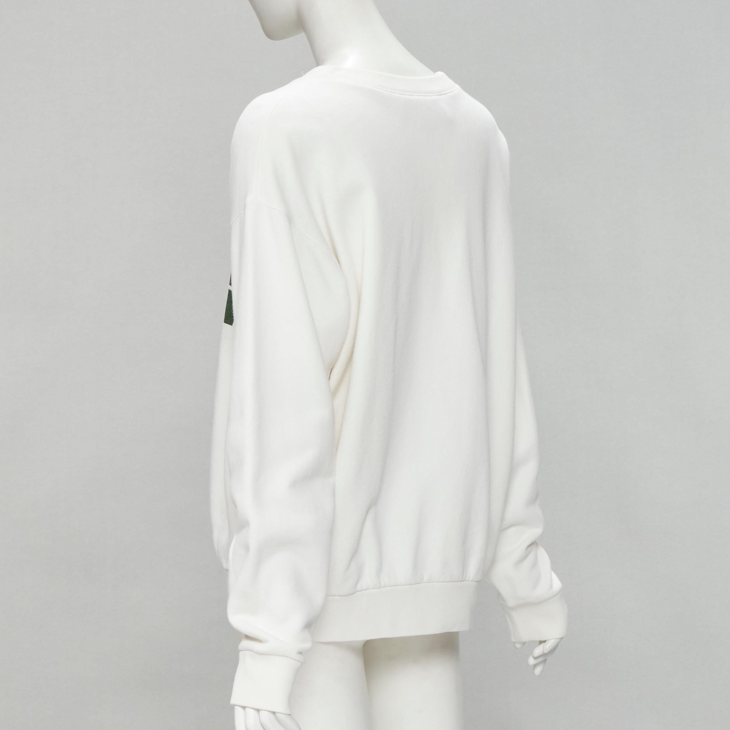 GUCCI THE NORTH FACE Pullover aus weißer Baumwolle mit Logodruck in Übergröße XS Damen im Angebot