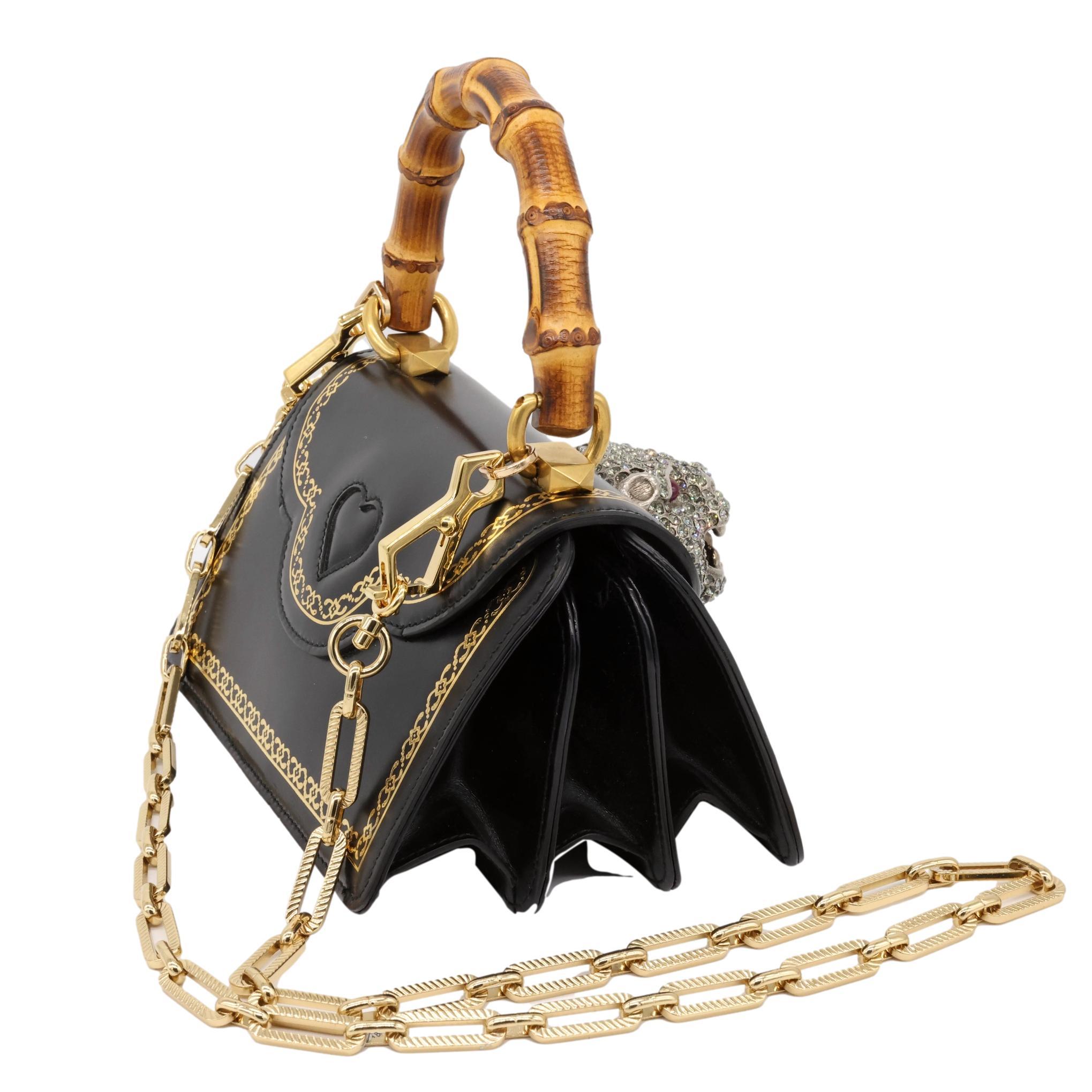Gucci Thiara Black Leather Bamboo Mini Top Handle Shoulder Bag, 2018. 10