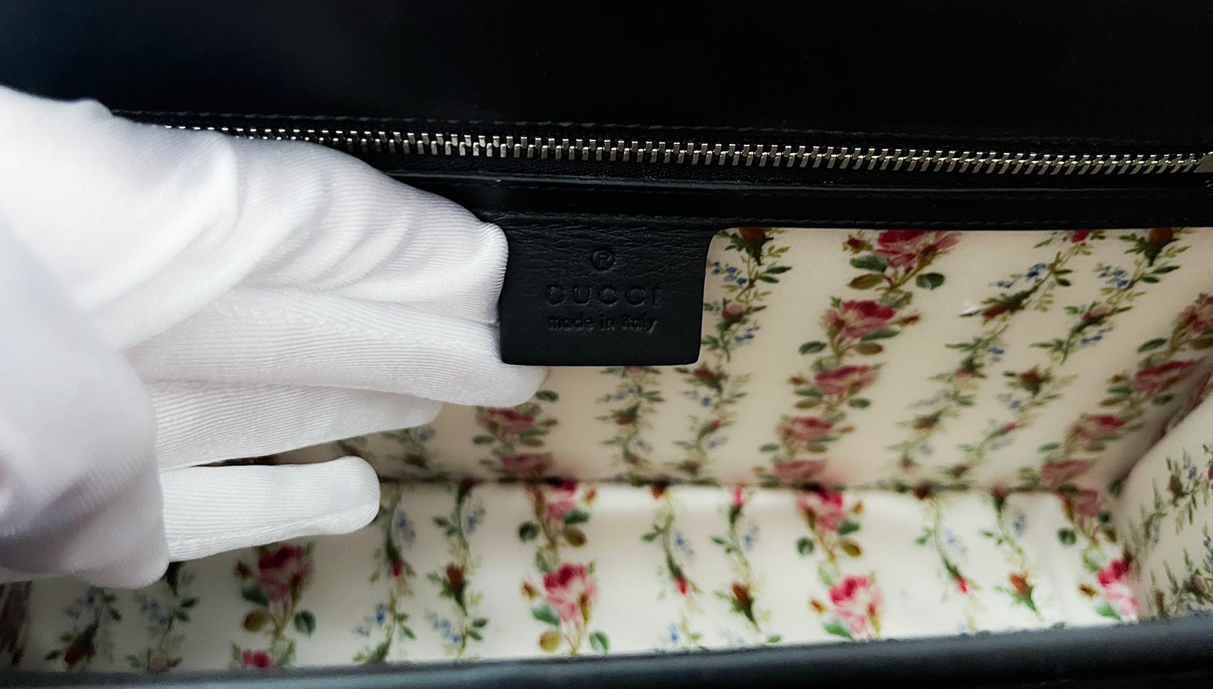 Gucci Thiara Black Leather Bamboo Top Handle Shoulder Bag 2018 For Sale 6